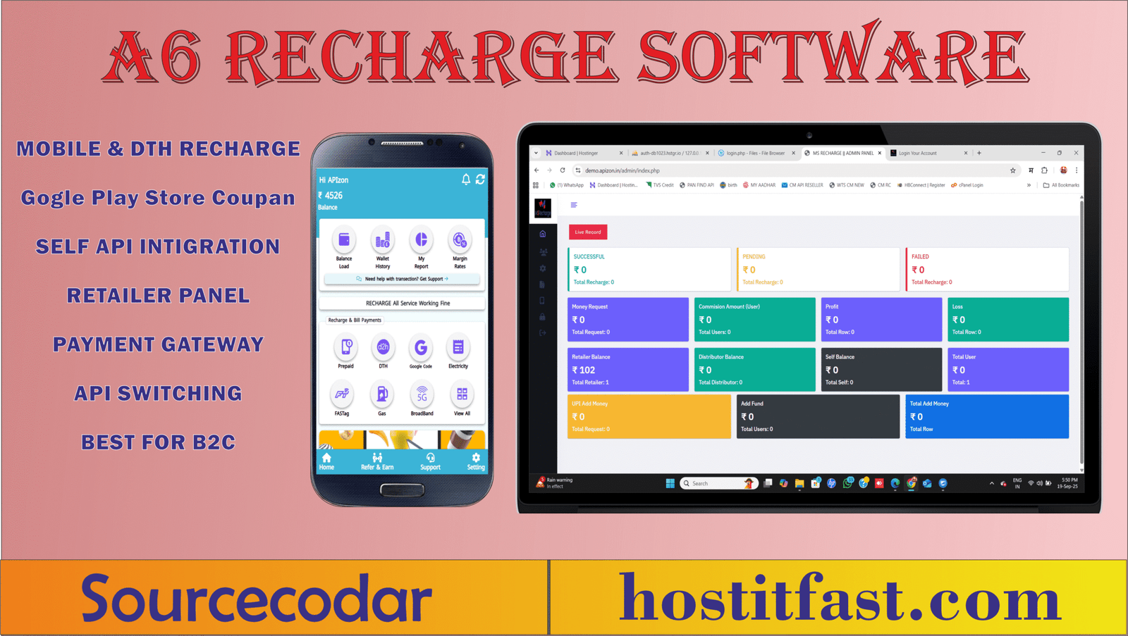 A6 Mobile Recharge Admin Panel Full Sourcecode